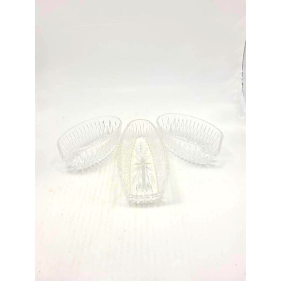 Vintage Princess House Highlights Crystal Spoon Holder, Crystal Knife Holder, - Picture 2 of 5